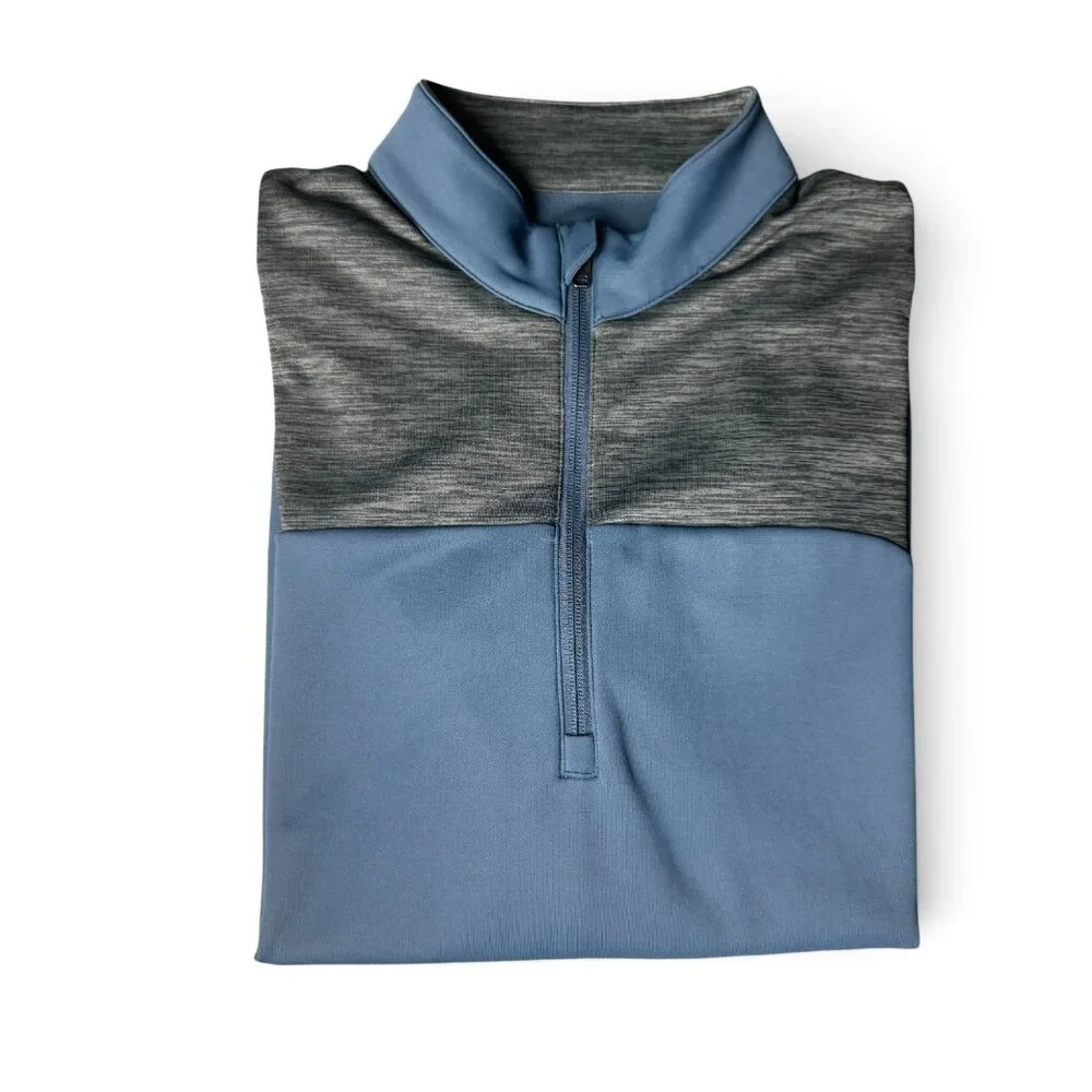 Adidas Men's Golf Quarter Zip Performance Pullover Blue Size‎ Large